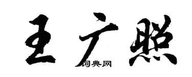 胡問遂王廣照行書個性簽名怎么寫