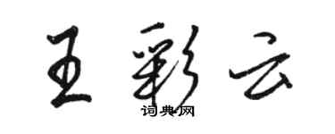 駱恆光王彩雲行書個性簽名怎么寫