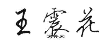 駱恆光王震花行書個性簽名怎么寫