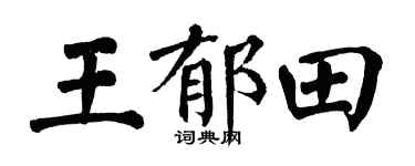翁闓運王郁田楷書個性簽名怎么寫
