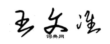 朱錫榮王文準草書個性簽名怎么寫