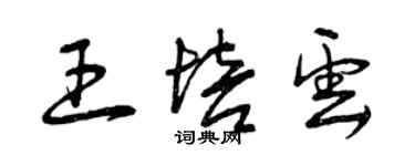 曾慶福王培雲草書個性簽名怎么寫