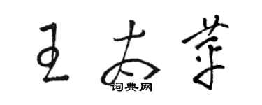 駱恆光王太苹草書個性簽名怎么寫