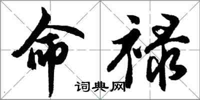 胡問遂命祿行書怎么寫