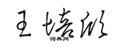 駱恆光王培欣草書個性簽名怎么寫