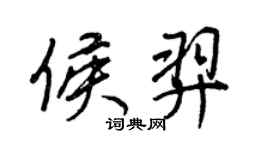 王正良侯羿行書個性簽名怎么寫