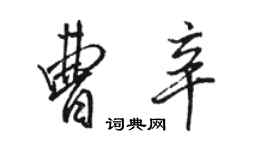 駱恆光曹辛行書個性簽名怎么寫