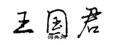 曾慶福王國君行書個性簽名怎么寫