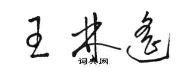 駱恆光王林遙草書個性簽名怎么寫