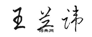 駱恆光王蘭諱行書個性簽名怎么寫