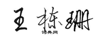 駱恆光王棟珊行書個性簽名怎么寫
