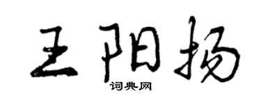 曾慶福王陽揚行書個性簽名怎么寫
