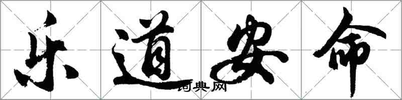 胡問遂樂道安命行書怎么寫