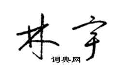 梁錦英林宇草書個性簽名怎么寫