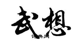 胡問遂武想行書個性簽名怎么寫