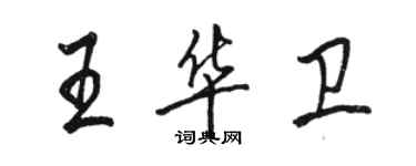 駱恆光王華衛行書個性簽名怎么寫