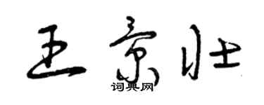 曾慶福王景壯草書個性簽名怎么寫