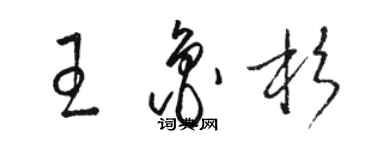 駱恆光王魯杉草書個性簽名怎么寫