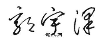 駱恆光郭宇澤草書個性簽名怎么寫