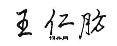 駱恆光王仁肪行書個性簽名怎么寫