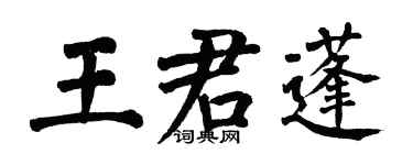翁闓運王君蓬楷書個性簽名怎么寫