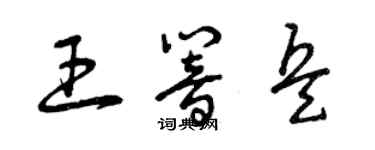 曾慶福王響兵草書個性簽名怎么寫