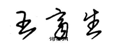 朱錫榮王齊生草書個性簽名怎么寫