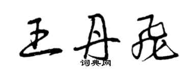 曾慶福王丹飛草書個性簽名怎么寫