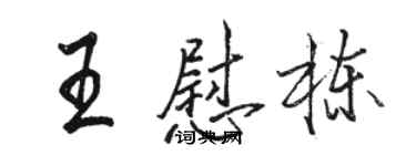 駱恆光王慰棟行書個性簽名怎么寫