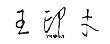 駱恆光王印才草書個性簽名怎么寫