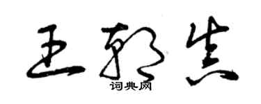 曾慶福王朝真草書個性簽名怎么寫