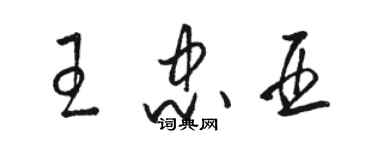 駱恆光王忠亞草書個性簽名怎么寫