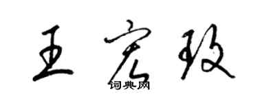 梁錦英王宏玫草書個性簽名怎么寫