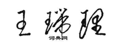 駱恆光王瑞理草書個性簽名怎么寫