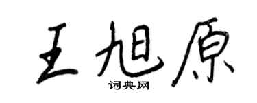 王正良王旭原行書個性簽名怎么寫