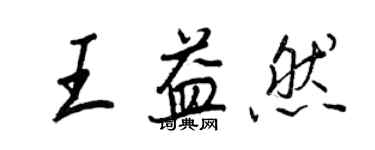 王正良王益然行書個性簽名怎么寫