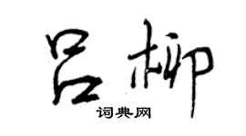 曾慶福呂柳行書個性簽名怎么寫