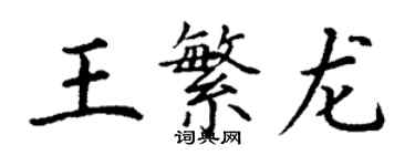 丁謙王繁龍楷書個性簽名怎么寫