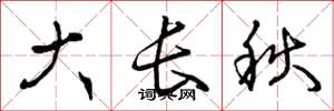 曾慶福大長秋草書怎么寫