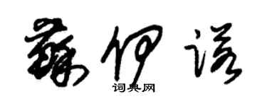 朱錫榮蘇伊諾草書個性簽名怎么寫