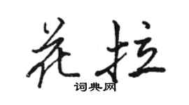 駱恆光花拉行書個性簽名怎么寫