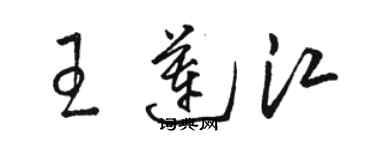 駱恆光王蓮江草書個性簽名怎么寫