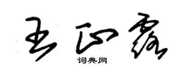 朱錫榮王正露草書個性簽名怎么寫