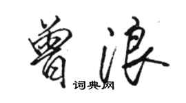 駱恆光曾浪行書個性簽名怎么寫
