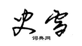 朱錫榮史雪草書個性簽名怎么寫