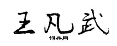 曾慶福王凡武行書個性簽名怎么寫