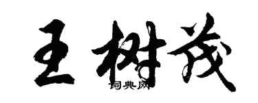 胡問遂王樹茂行書個性簽名怎么寫