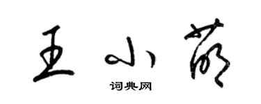 梁錦英王小萌草書個性簽名怎么寫