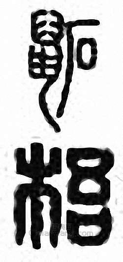 金石大字典的篆刻印章鼫