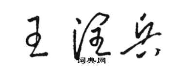 駱恆光王潤兵草書個性簽名怎么寫